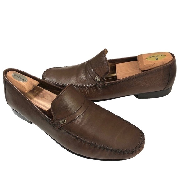𝅺FLORSHEIM Moc Toe Brown Leather Oxfords size 13 - Picture 1 of 11